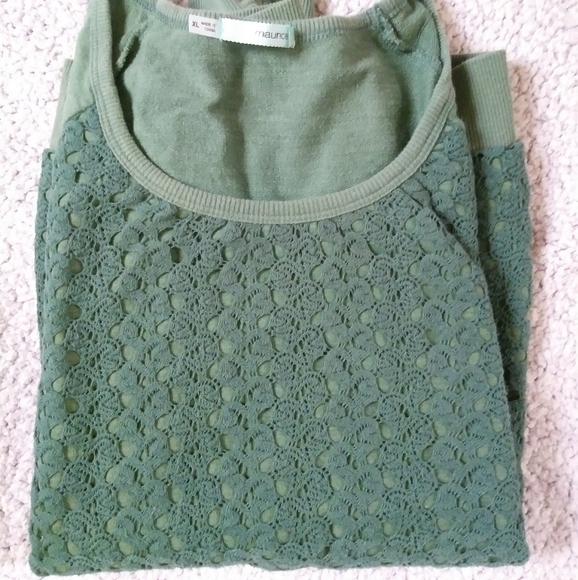 SOLD Maurices Crochet Lace Front Sweatshirt - Picture 2 of 5